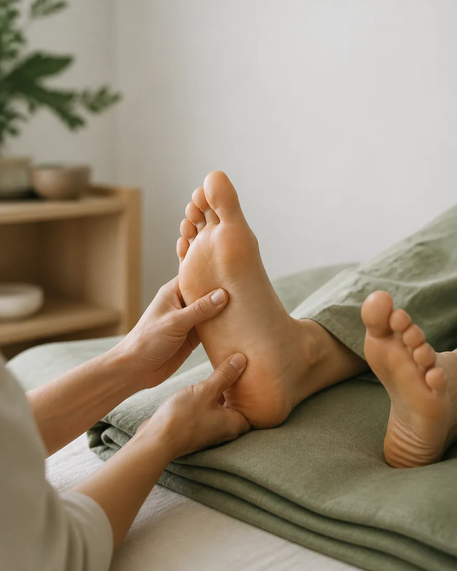 Sanfte energetische Fußmassage